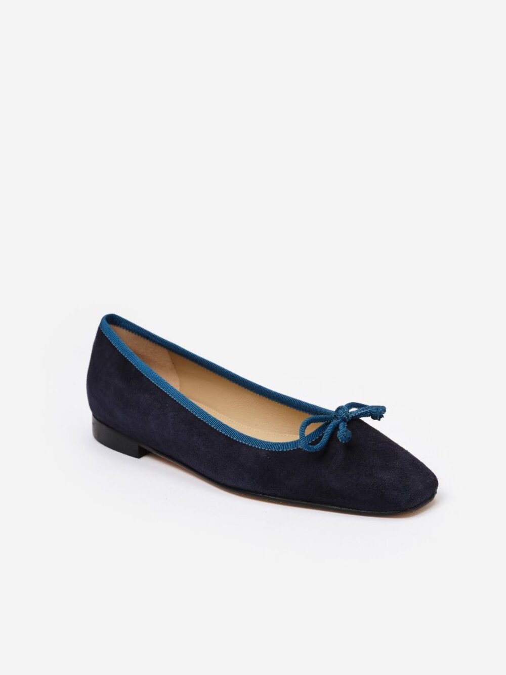 J McLaughlin Viola Suede Ballet Flats - Navy NEW